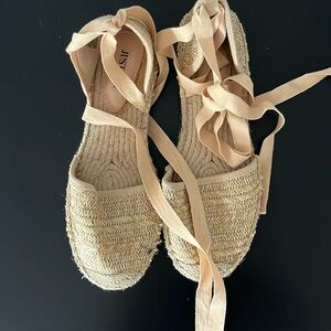 Just Fab wrap up sandals - never been worn!